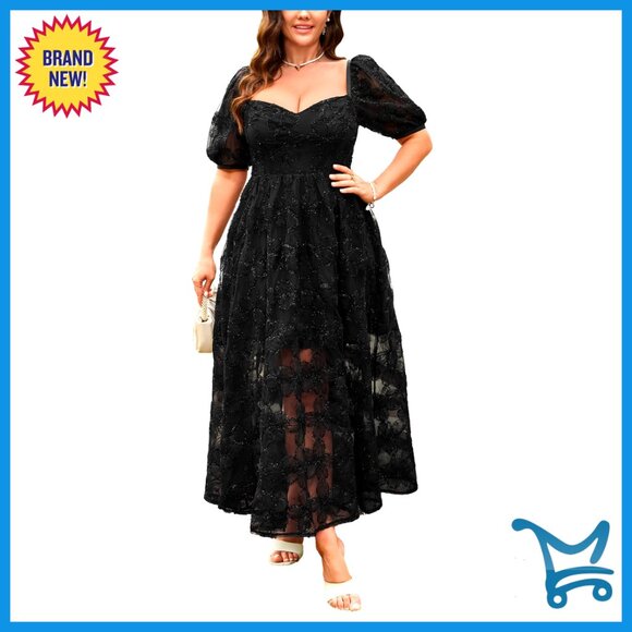 3D Lace Sweetheart Neckline Maxi Dress Elegant Formal Cocktail Party Wear